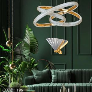 لوستر آویز مدرن LED سه حالته نیک لایت 1196