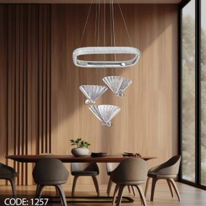 لوستر آویز مدرن LED سه حالته نیک لایت 1257
