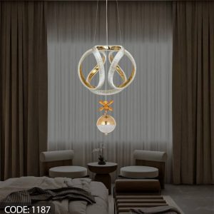 لوستر آویز مدرن LED سه حالته نیک لایت 1187